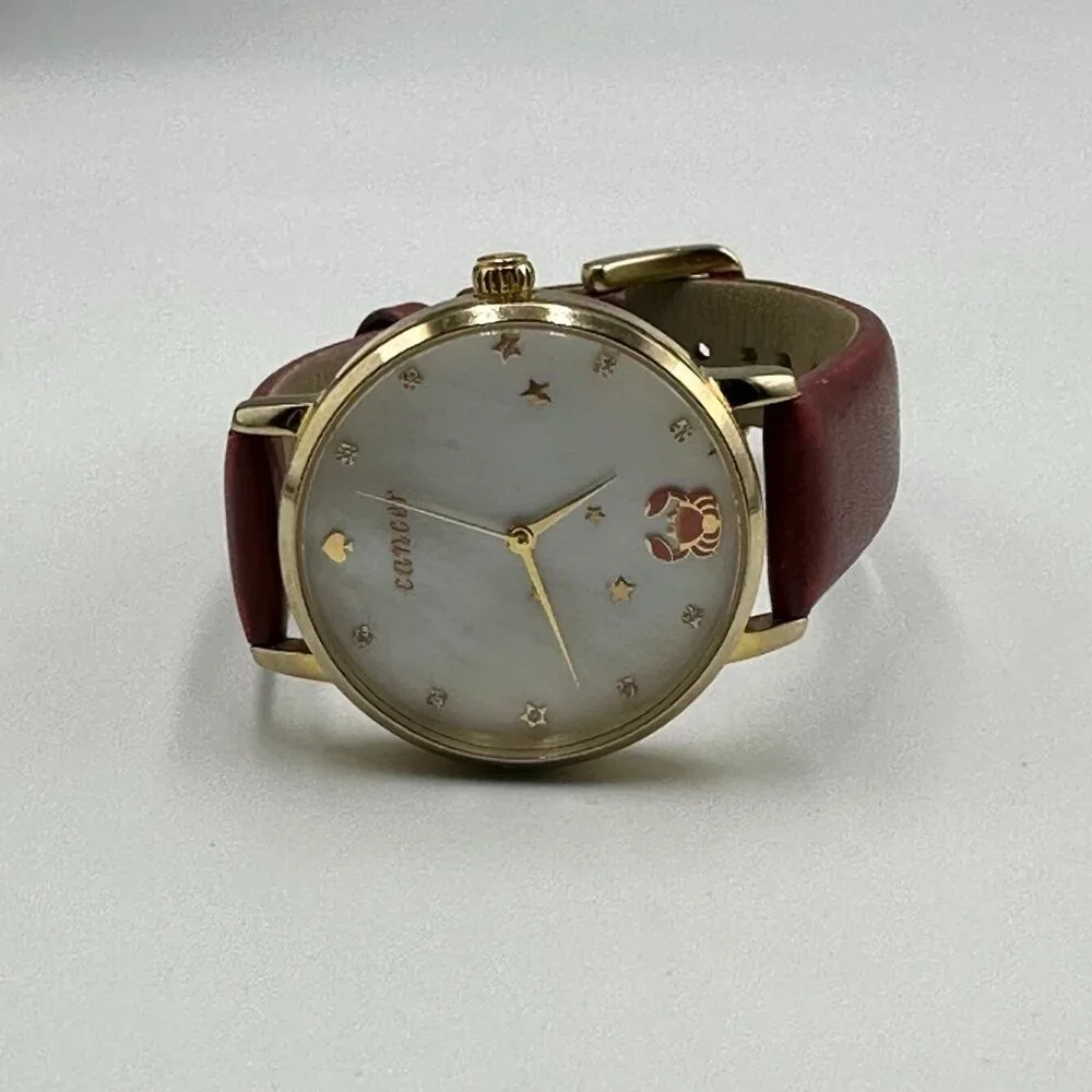 Kate Spade Zodiac Watch Women Gold Tone Cancer Crab Dial New Battery